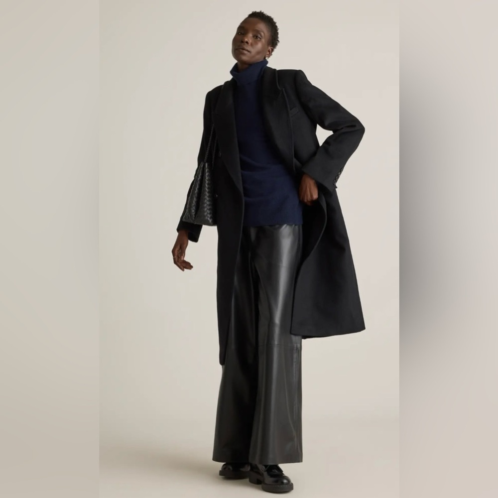 ❌ SOLD ❌ NWT • Quince Italian Wool Double-Breasted Coat - Black / Small - Picture 9 of 16